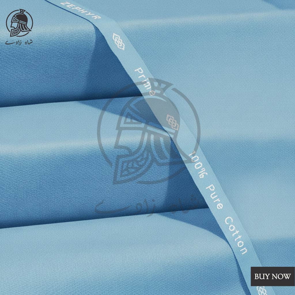 Unstitched Cotton Shalwar Qameez (Sky Blue) – Premium Summer Fabric