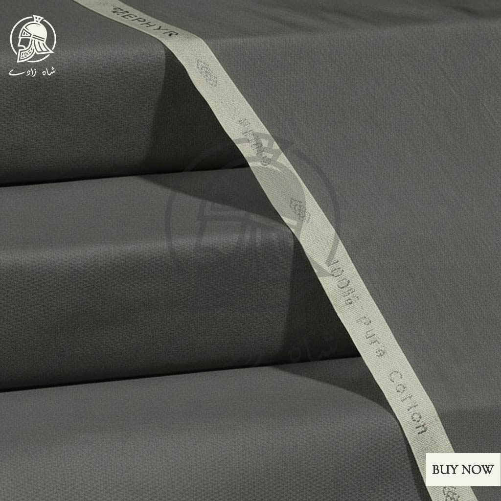 Unstitched Cotton Shalwar Qameez (Cool Gray) – Premium Summer Fabric