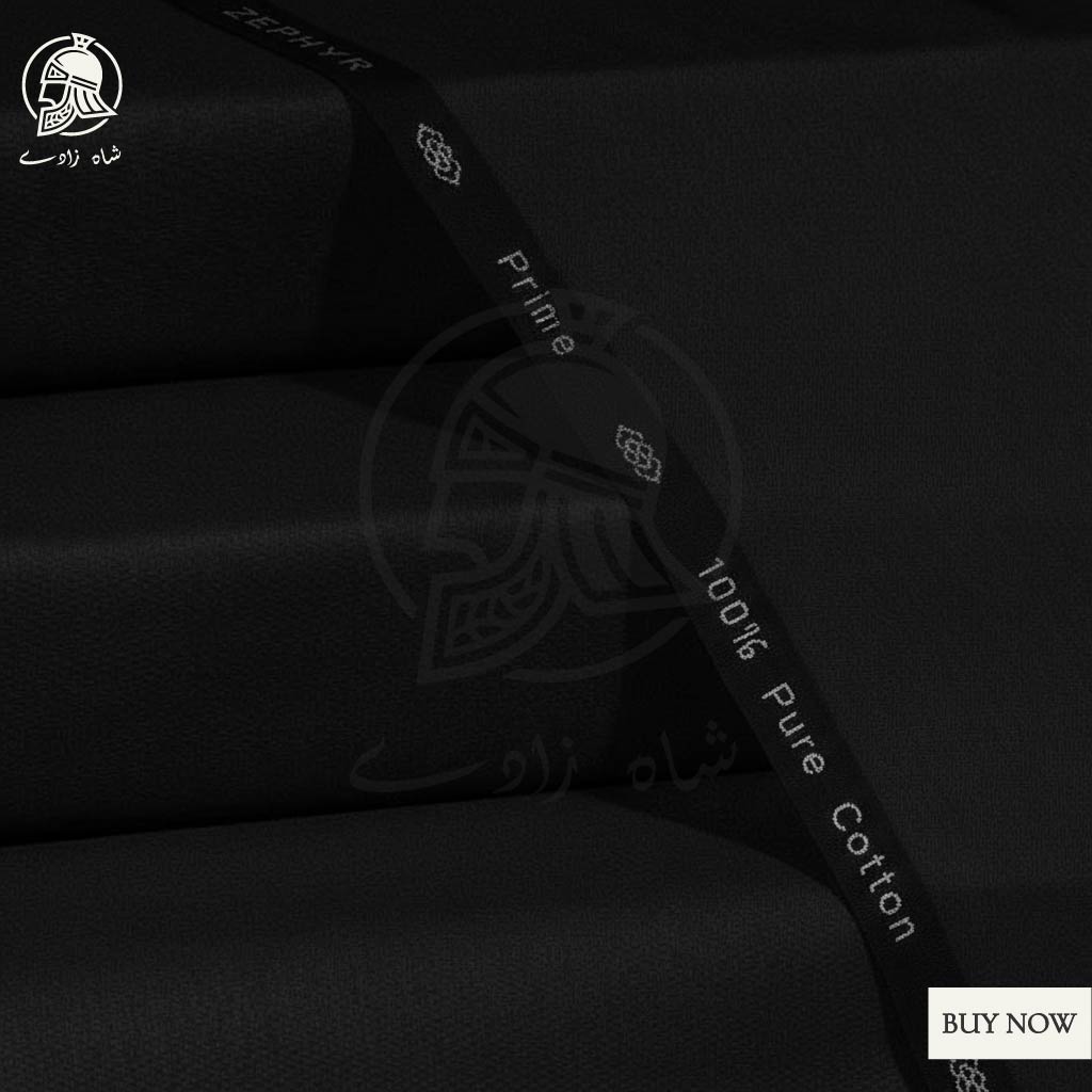 Unstitched Cotton Shalwar Qameez (Black) – Premium Summer Fabric
