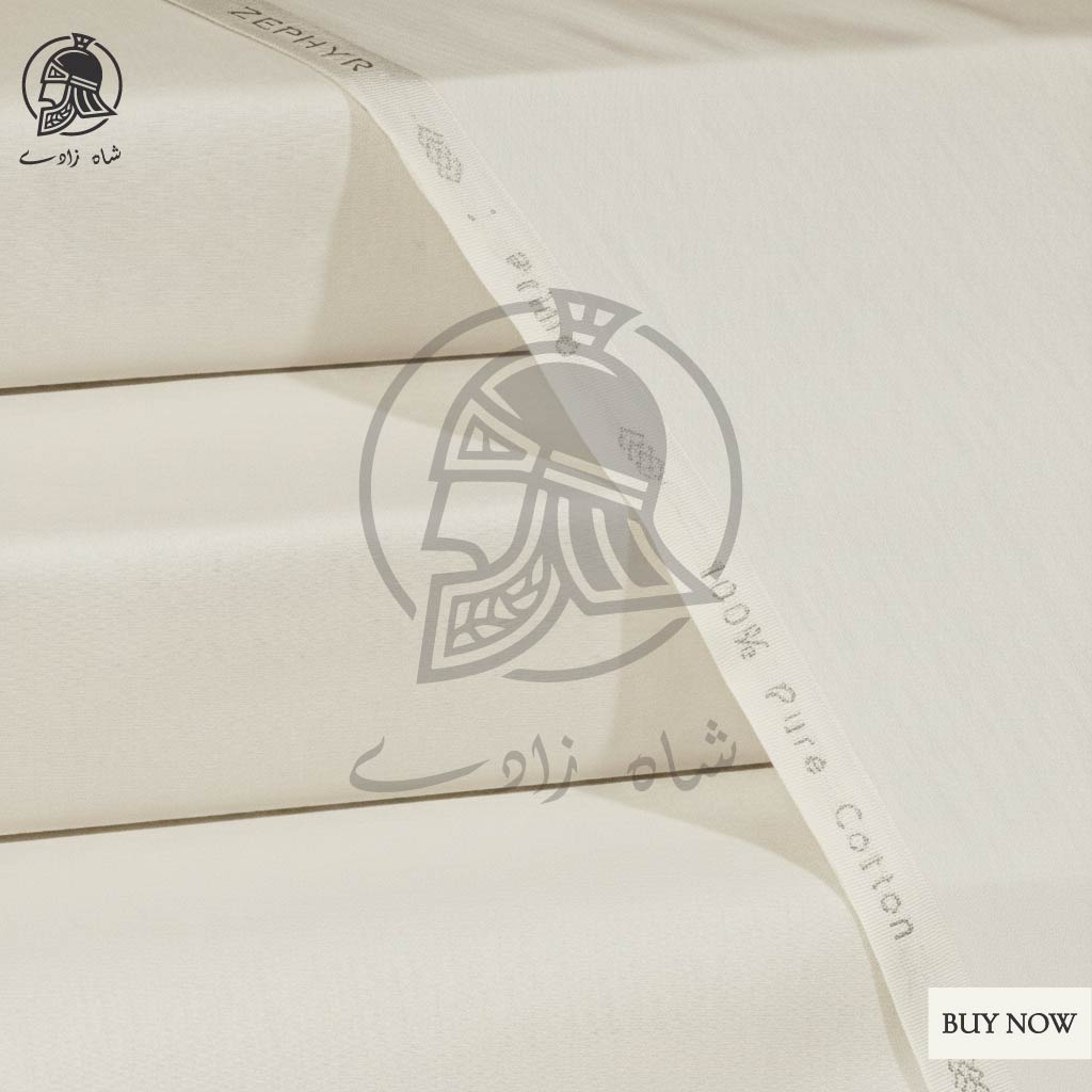 Unstitched Cotton Shalwar Qameez (Off-White) – Premium Summer Fabric